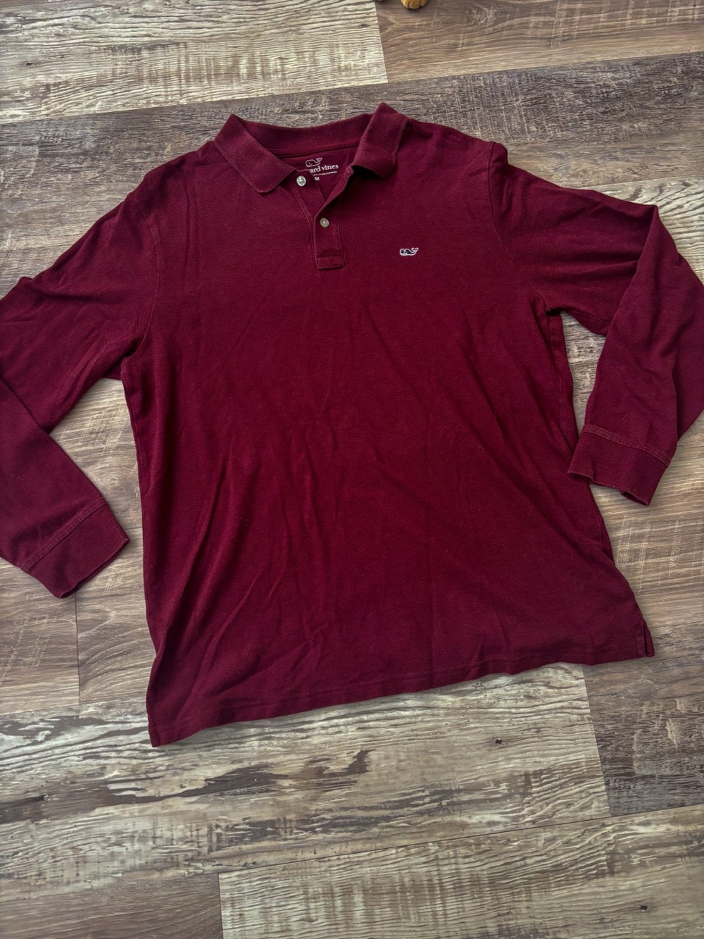 Vineyard Vines Men's Long Sleeve Polo - Maroon